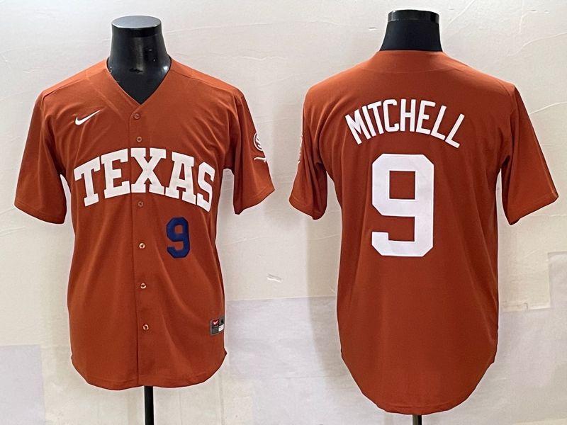 Men 2025 Texas Longhorns #9 Mitchell Brown Joint Name Nike NCAA Jersey style 4
